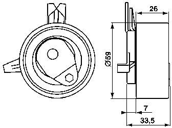 VKM 15202 SKF rolka napinacza paska rozrządu