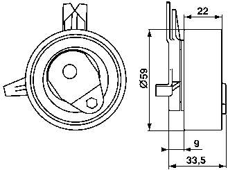 VKM15402 SKF rolka napinacza paska rozrządu