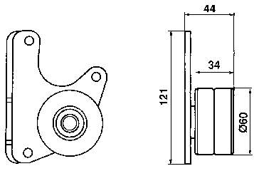 Rolka prowadząca kierunkowa paska rozrządu Peugeot 405 1 15B