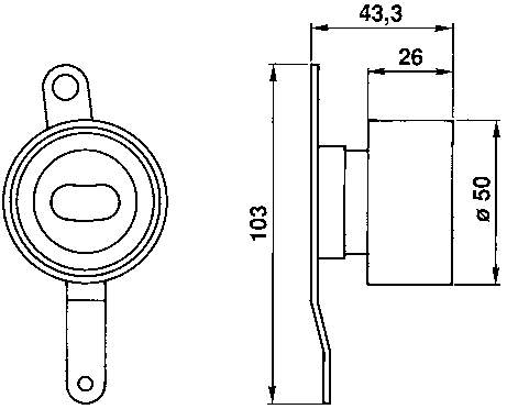 VKM 73005 SKF rolka napinacza paska rozrządu