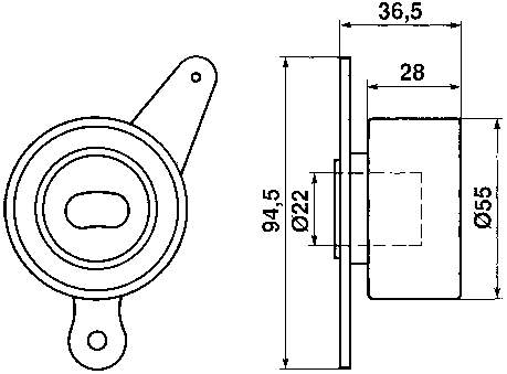 DG30552RD1DCS28SV Koyo Rolka napinacza paska rozrządu