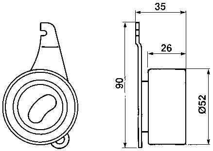 Do koszyka F80512700 Mazda Rolka napinacza paska rozrządu