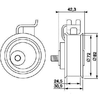 VKM 11115 SKF rolka napinacza paska rozrządu