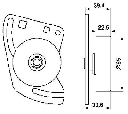 Rolka napinacza paska napędowego Peugeot 205 1 741A, C