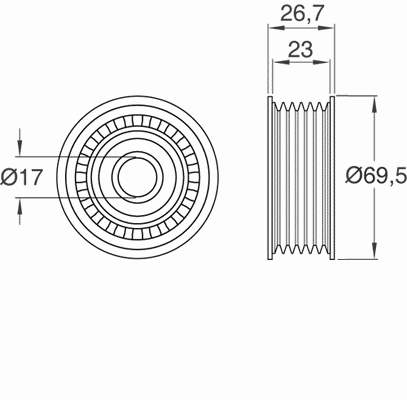 Rolka prowadząca, kierunkowa paska napędowego SKF VKM31041 cena, od 10,47 USD
