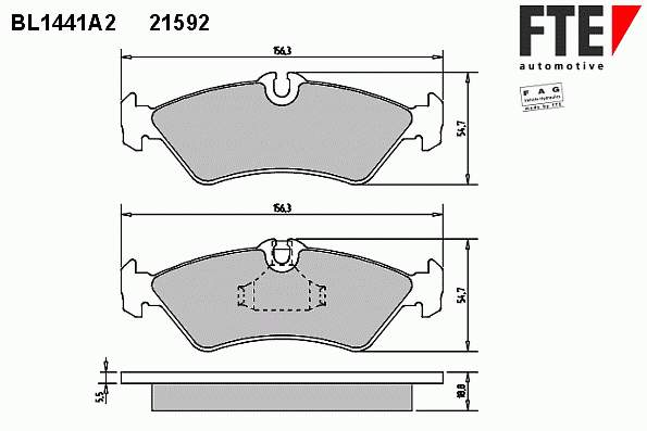 Okładziny (klocki) do hamulców tarczowych tylne Mercedes 0024204020 cena, od 24,36 USD