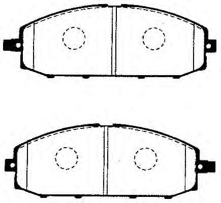 41060VC290 Nissan/Infiniti Klocki hamulcowe przednie tarczowe