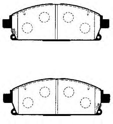 J3601071 Nipparts klocki hamulcowe przednie tarczowe