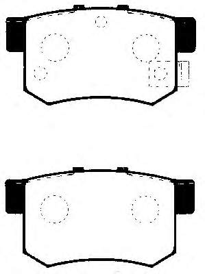 43022S5AJ01 Honda okładziny (klocki do hamulców tarczowych tylne)