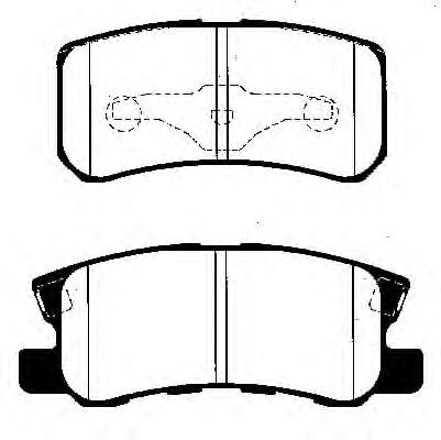 1606294580 Mitsubishi okładziny (klocki do hamulców tarczowych tylne)