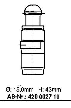 Kompensator hydrauliczny (popychacz hydrauliczny), popychacz zaworu HL6316 BGA