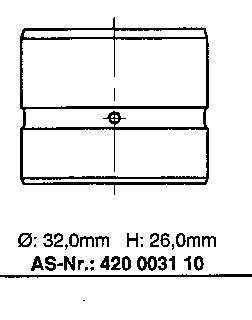 Kompensator hydrauliczny (popychacz hydrauliczny), popychacz zaworu HL6315 BGA