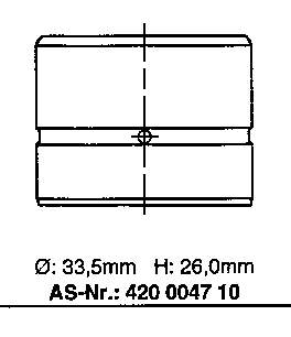 EH8059 Eurocams kompensator hydrauliczny (popychacz hydrauliczny, popychacz zaworu)