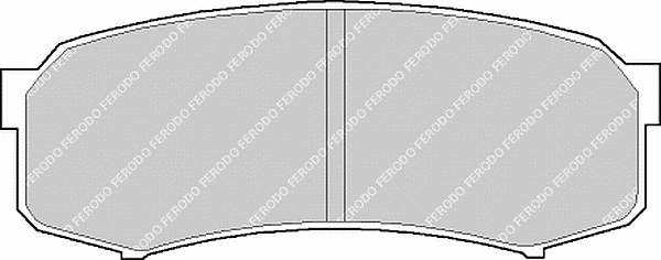 FDB1021 Ferodo okładziny (klocki do hamulców tarczowych tylne)
