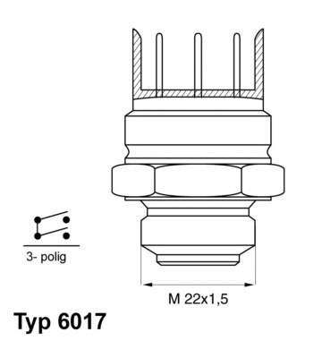 Czujnik temperatury płynu chłodzącego (włączenia wentylatora chłodnicy) VAG 251959481K cena, od 13,32 USD