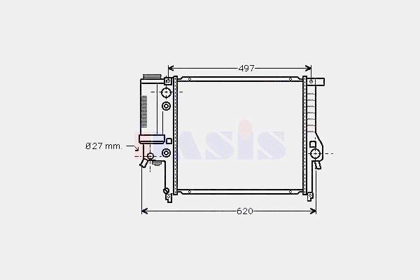 Do koszyka Chłodnica silnika BMW 3  E36
