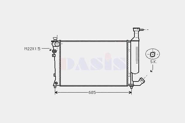 1640050384 Toyota Chłodnica silnika