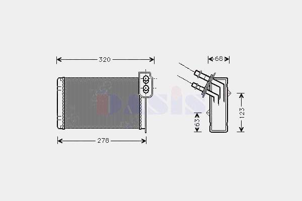 Chłodnica nagrzewnicy (ogrzewacza) Magneti Marelli 350218405000 cena, od 28,06 USD