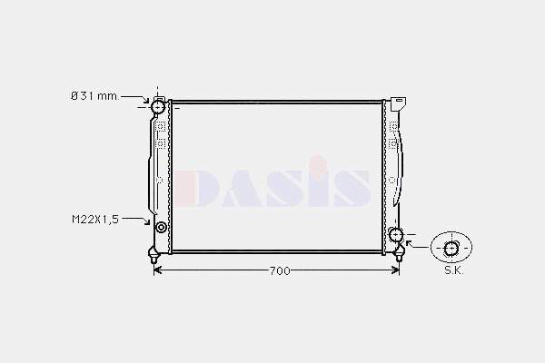 8D0121251D VAG Chłodnica silnika