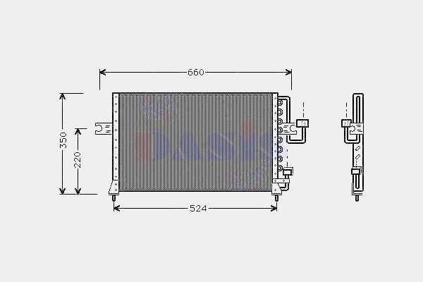 Chłodnica klimatyzacji Hyundai Accent 1