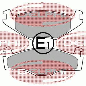 LP420 Delphi klocki hamulcowe przednie tarczowe