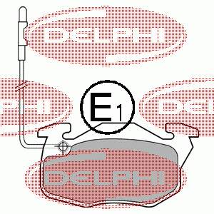 LP490 Delphi klocki hamulcowe przednie tarczowe