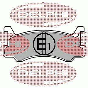 LP521 Delphi Okładziny (klocki) do hamulców tarczowych tylne