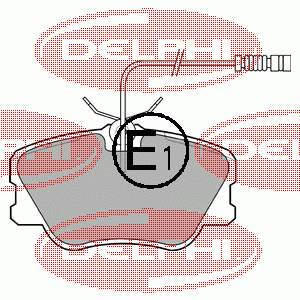 LP608 Delphi Klocki hamulcowe przednie tarczowe
