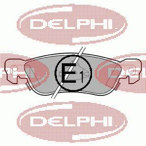 LP636 Delphi Okładziny (klocki) do hamulców tarczowych tylne