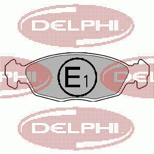 LP702 Delphi klocki hamulcowe przednie tarczowe