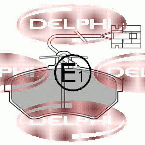 LP769 Delphi Klocki hamulcowe przednie tarczowe