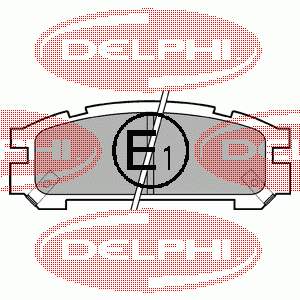 LP814 Delphi Okładziny (klocki) do hamulców tarczowych tylne