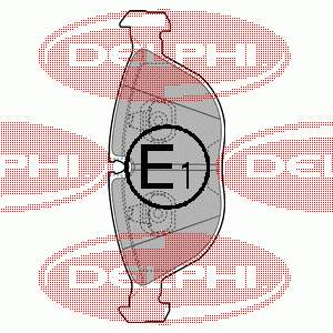 LP1002 Delphi Klocki hamulcowe przednie tarczowe