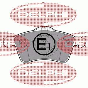 LP1092 Delphi Klocki hamulcowe przednie tarczowe