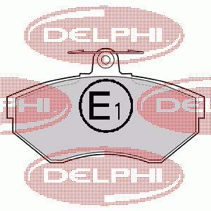 LP1410 Delphi Klocki hamulcowe przednie tarczowe