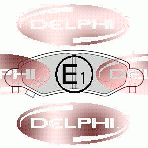 LP1500 Delphi Klocki hamulcowe przednie tarczowe