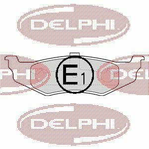 LP1515 Delphi Okładziny (klocki) do hamulców tarczowych tylne