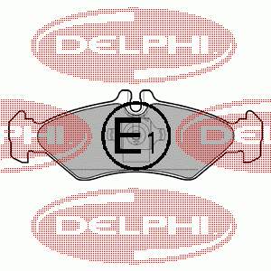 LP1595 Delphi Okładziny (klocki) do hamulców tarczowych tylne