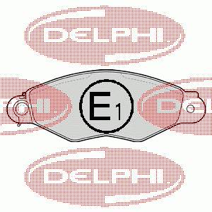 LP1610 Delphi Klocki hamulcowe przednie tarczowe