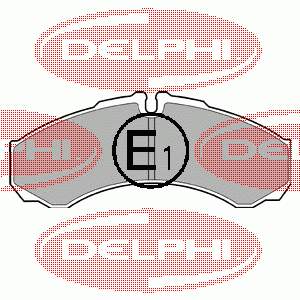 LP1616 Delphi Okładziny (klocki) do hamulców tarczowych tylne