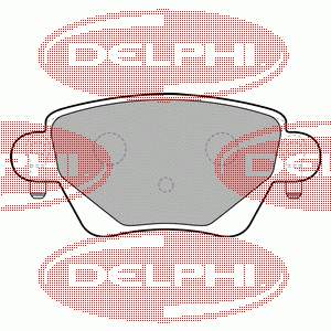 LP1682 Delphi okładziny (klocki do hamulców tarczowych tylne)