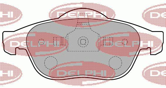 LP1708 Delphi klocki hamulcowe przednie tarczowe