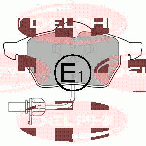 Klocki hamulcowe przednie tarczowe Delphi LP1672 cena, od 34,27 USD