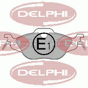 LP1673 Delphi Klocki hamulcowe przednie tarczowe