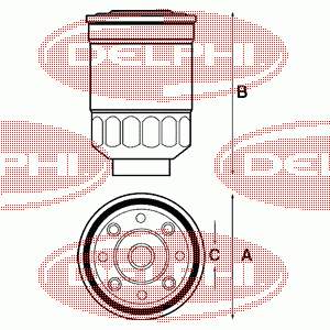 HDF523 Delphi filtr paliwa