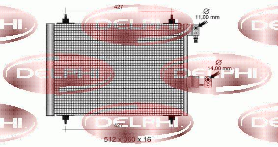 TSP0225411 Delphi Chłodnica klimatyzacji