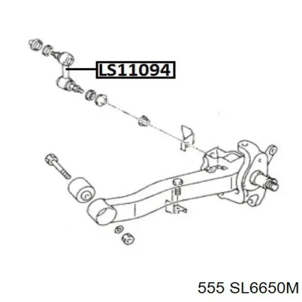 Do koszyka SL6650M 555 Łącznik stabilizatora przedniego