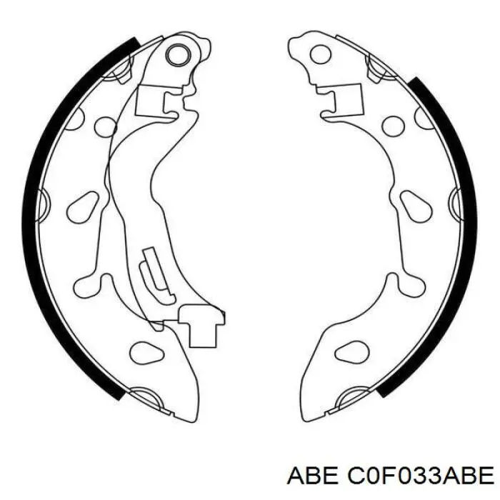 C0F033ABE ABE klocki hamulcowe tylne bębnowe