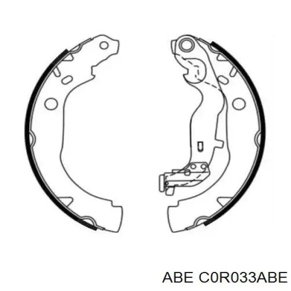 Klocki hamulcowe tylne bębnowe ABE C0R033ABE cena, od 26,84 USD