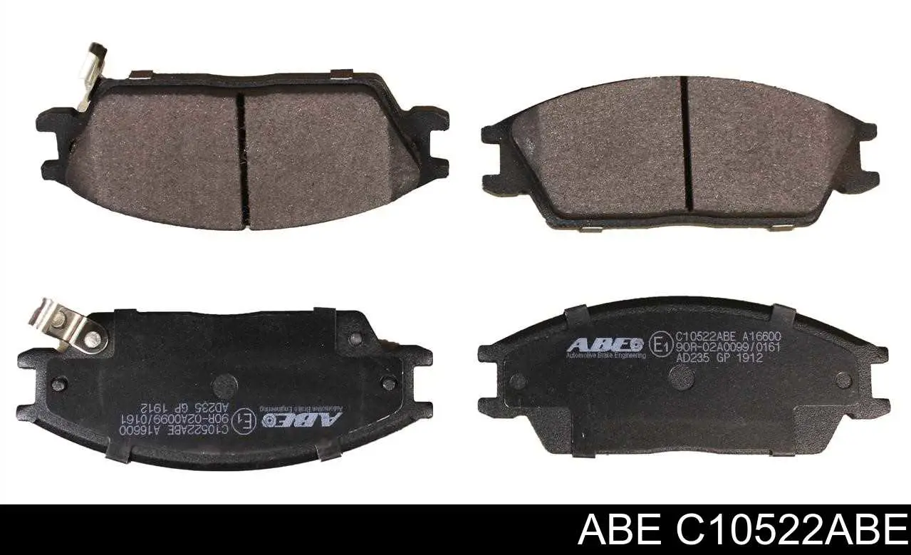 Klocki hamulcowe przednie tarczowe ABE C10522ABE cena, od 21,55 USD